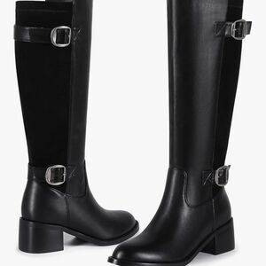 Black Knee-High Women's Boots Size 9